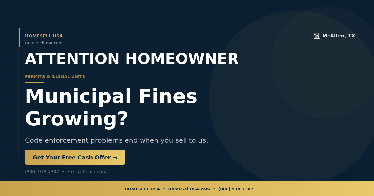 Municipal Fines Growing? - McAllen, TX - HOMESELL USA