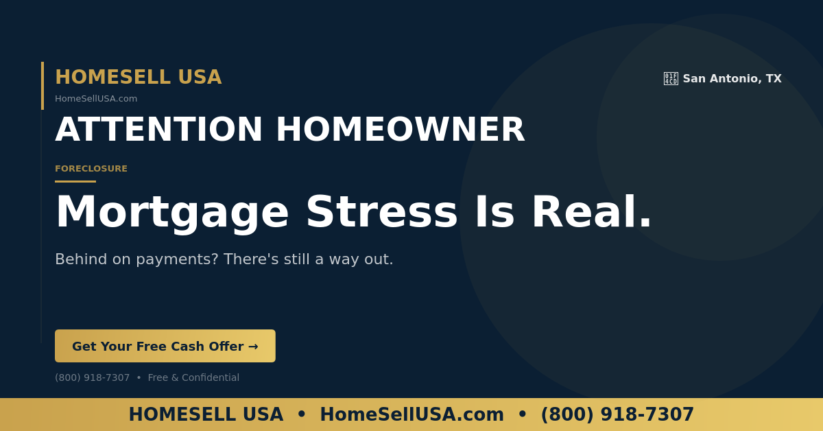 Mortgage Stress Is Real. - San Antonio, TX - HOMESELL USA